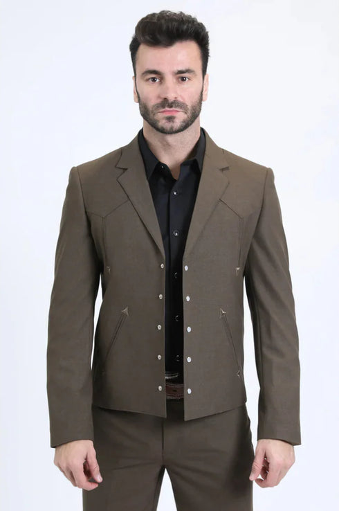 Men's Western Sport Suit - Brown