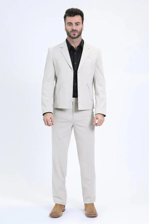 Men's Western Sport Suit - White