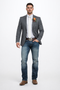 Mens Western Style Blazer – Classic Gray Cowboy Suit Jacket for Weddings, Country Events and Formal Wear in Grey Color