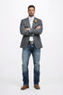 Mens Western Style Blazer – Classic Gray Cowboy Suit Jacket for Weddings, Country Events and Formal Wear in Grey Color
