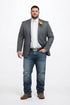 Mens Western Style Blazer – Classic Gray Cowboy Suit Jacket for Weddings, Country Events and Formal Wear in Grey Color