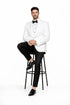 Mens White 1 Button Shawl Lapel Dinner Jacket