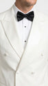 Men's White Double Breasted Dinner Jacket – Peak Lapel Tuxedo Blazer for Weddings, Black Tie & Formal Events