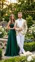 Mens White and Gold Floral Tuxedo Jacket with Satin Lapel – Luxury Prom, Wedding, and Formal Dinner Blazer
