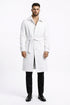Men's White Wool Belted Long Coat – Classic Overcoat for Formal Wear, Wedding Full length