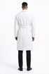 Men's White Wool Belted Long Coat – Classic Overcoat for Formal Wear, Wedding Full length