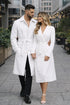 Men's White Wool Belted Long Coat – Classic Overcoat for Formal Wear, Wedding Full length