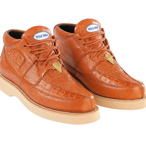 Men's Wild West Boots Caiman and Smooth Ostrich Skin Shoe 2ZA052803