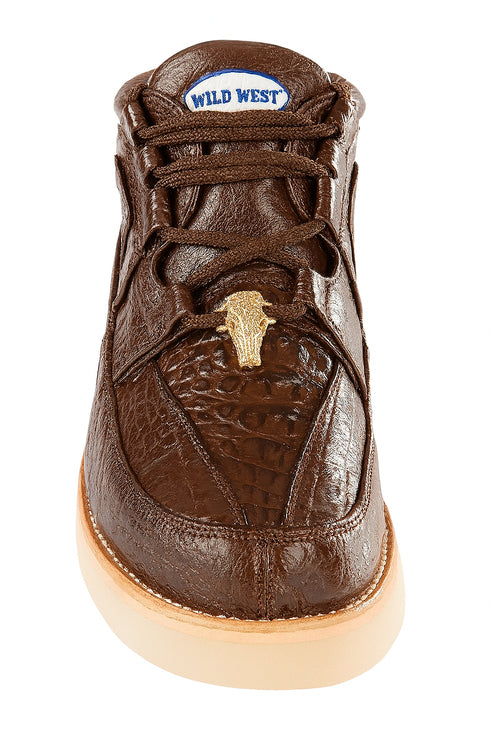 Men's Wild West Boots Caiman and Smooth Ostrich Skin Shoe 2ZA052807