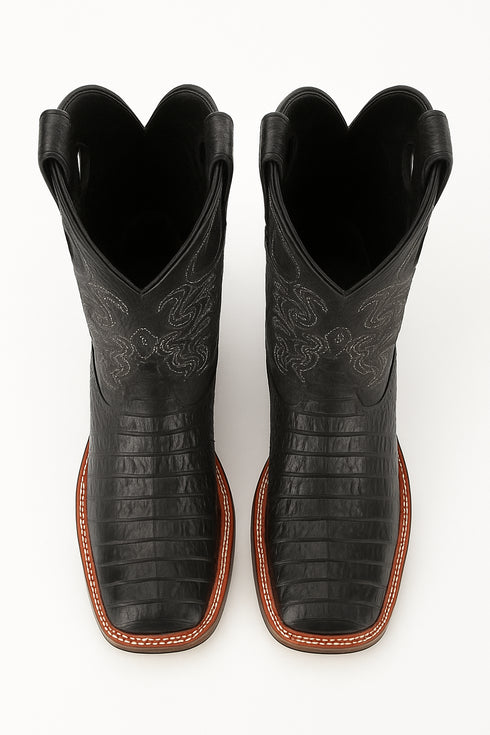 Men's Wild West Caiman Belly Ranch Toe Boots 282582