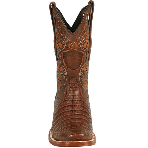 Men's Wild West Caiman Belly Skin Rodeo Toe Boots 281882