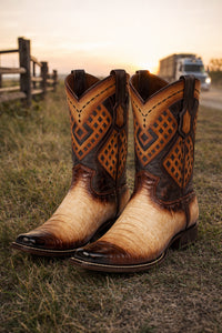 Men's Wild West Caiman Belly Square Toe Boot 2768215