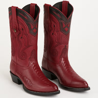 Men's Wild West Ostrich Leg Skin J Toe Boots 29905