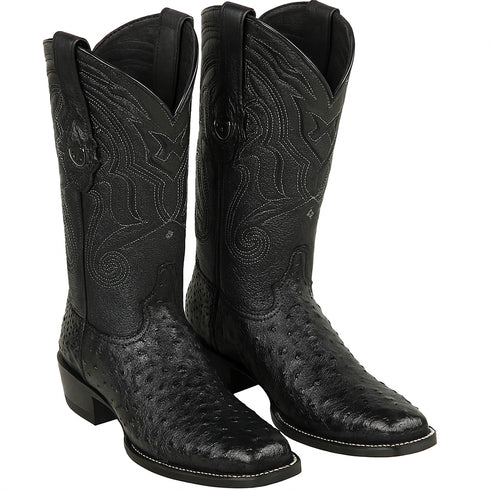 Men's Wild West Ostrich Skin J Toe Boots 29903-A