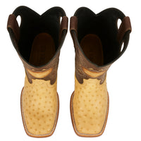 Men's Wild West Ostrich Skin Rodeo Toe Boots 281803