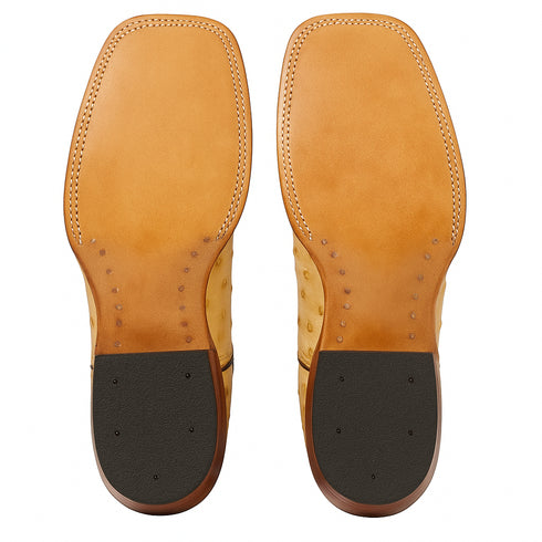 Men's Wild West Ostrich Skin Rodeo Toe Boots 281803