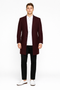 Mens Wool Burgundy ~ Wine Wool Coat ~ Car coat ~Peacoat By Alberto Nardoni