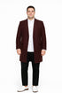 Mens Wool Burgundy ~ Wine Wool Coat ~ Car coat ~Peacoat By Alberto Nardoni