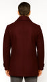 Men's Wool Burgundy ~ Wine Wool Double Breasted Coat ~ Designer men's Wool Peacoat Sale