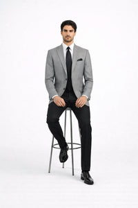 Mens Luxurious Wool Black houndstooth checkered Sport Coat