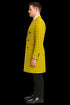 Mens Plaid Overcoat - Wool Peacoat - Plaid Topcoats Yellow