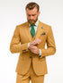 Men’s Checkered Yellow Suit with Vest – Fashionable Formal Style