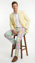 Mens Yellow Seersucker Blazer – Lightweight Summer Sport Coat Formal Casual Wedding Party Jacket