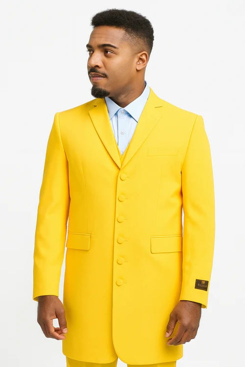 Yellow Zoot Suit - Mens Fashion Golish Yellow 1920s Vintage Look