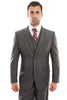 Mens Zegarie Brand Men's Designer Two Button Modern Fit Vested Wool Suit in Charcoal Grey