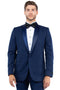 Mens Zegarie Brand Men's Modern Fit One Button Shawl Lapel Tuxedo Separates Jacket in Navy with Navy Lapel