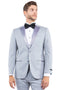 Mens Zegarie Brand Men's Modern Fit Two Button Notch Lapel Tuxedo Separates Jacket in Light Grey
