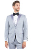 Mens Zegarie Brand Men's Modern Fit Two Button Notch Lapel Tuxedo Separates Jacket in Light Grey