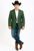 Western Blazer - Saco Para Hombre - Mens Double Button Western Green Blazer