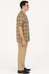 Beige Plaid Casual Shirt for Men – Everyday Comfort