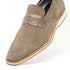 Zelli Meo 3 Taupe Suede Loafers with Genuine Crocodile Accent