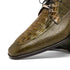 Marco Di Milano Merida Olive Green Lizard & Caiman Crocodile Oxfords Shoes