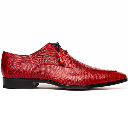 Genuine Caiman & Lizard Red Shoe