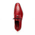 Marco Di Milano Merida Red Lizard & Caiman Crocodile Oxfords Shoes