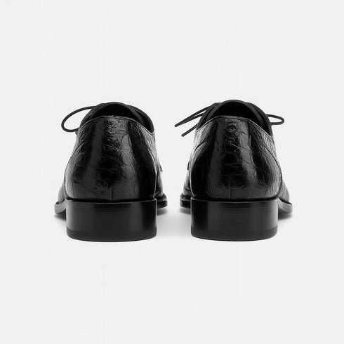 Mezlan Anderson Black Genuine Crocodile Lace-Up