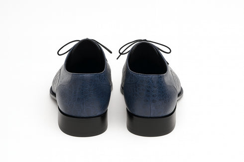 Mezlan Anderson Blue Genuine Crocodile Lace-Up