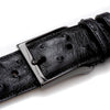 Mezlan Ostrich Skin Belt Black (AO8146 )