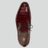 Mezlan Burgundy Crocodile Shoes Men Plain Toe Anderson