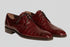 Mezlan Burgundy Crocodile Shoes Men Plain Toe Anderson