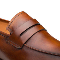 Mezlan Calfskin Penny Loafers Cognac (E20243)