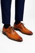 Mezlan Gavino Cognac Calfskin Leather Mens Oxford