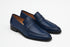 Mezlan Navy Burnished Calfskin Penny Loafer