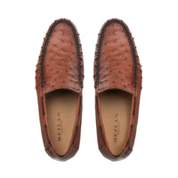 Mezlan Ostrich Dress Moccasin Brandy (RX612)