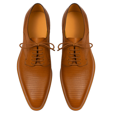 Mens Mezlan Pegaso Lizard Dress Shoe in Black