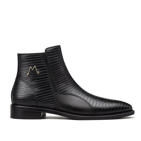 Peninsula Lizard Emblem Boot Black By Mezlan Made In Spain Brand
