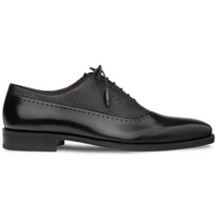 Mezlan Postdam Deerskin Calfskin Shoes Black (16409)